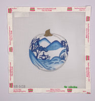 Mountain Blue & White Pumpkin