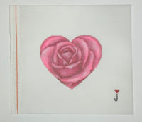 Pink Rose Heart (print)
