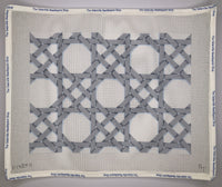 Gray/Cream Caning Pattern Pillow