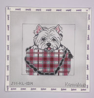 Westie in Pink Plaid Purse