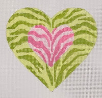 Mini Heart - Double Zebra
