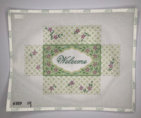 Violet Trellis "Welcome" Brick Cover