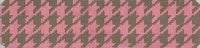 Pink and Brown Houndstooth Cuff