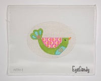 Fanciful Flock - Green & Pink Bird