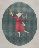 Christmas Mouse Red Ornament (print)