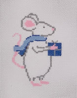 Mouse with Blue Scarf with stitch guide