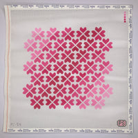 Ombre Heart Floral Pink Pillow