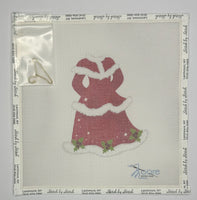 Red & White Fur Trimmed Dress (print)