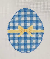 Blue Gingham Egg