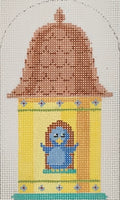 Yellow Birdhouse with Blue Bird