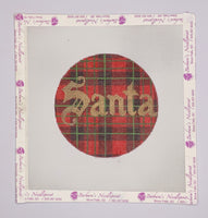 Santa Plaid Round