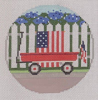 Patriotic Wagon with stitch guide