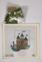 Stuffed Mini Sock: Castle with Dragon