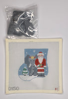 Stuffed Mini Sock: Elephant Santa with Elephant