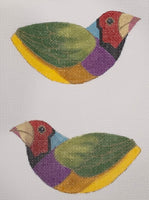 Lady Gouldian Finch Double Sided Clip-On