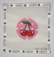Pink Dot Cherries Round