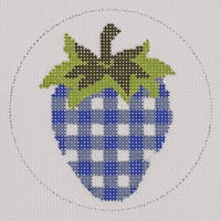 Blue & White Gingham Strawberry