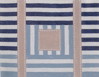 Multi Stripe Tote - Navy Sky