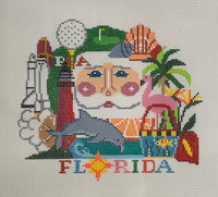 Florida Santa Head with stitch guide