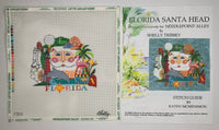 Florida Santa Head with stitch guide