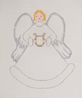 Angel with Harp with stitch guide