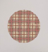 Taupe and Nantucket Red Plaid Insert