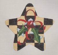 Black Check Holly Star