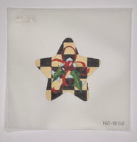 Black Check Holly Star