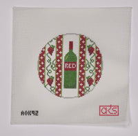 A Bottle of Red Wine Round