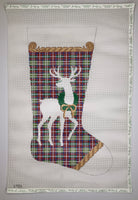 Reindeer on Plaid Stocking