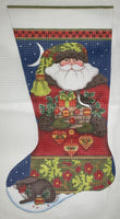 Forest Santa Stocking