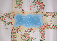 Rose Picket Fence with Beach Brick Cover