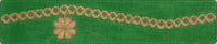 Gold Shamrock Charm on Green Bracelet