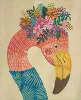 Flamingo in Turquoise Top
