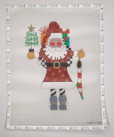Feather Tree Santa - Red