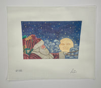 Moonlight Santa Stocking Cuff