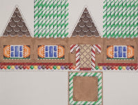 Gingerbread Cottage - Green Candy Cane Roof