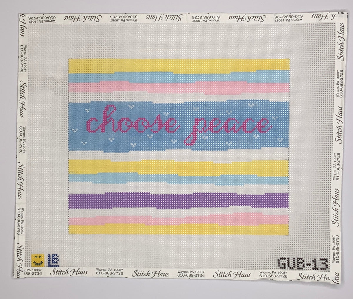 ⭐︎ぽん出品⭐︎Peace Embroidered Choose Peace | Needlepoint Destashing