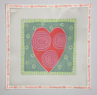Pink Heart with Swirls