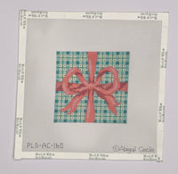 Green Checks Box with Pink Bow