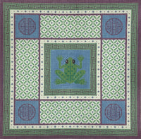 Frogs with Green Oriental Borders