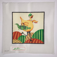 Chicken with Alligator Purse