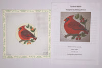 Cardinal Ornament with stitch guide