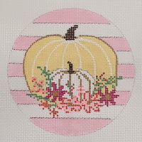 Pumpkin on Pink Stripes