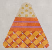 Orange Plaid Candy Corn with stitch guide