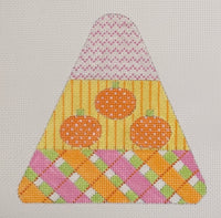 Pumpkin Plaid Candy Corn with stitch guide