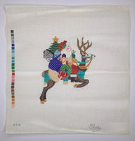 Santa on Reindeer