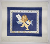Lion with Tablets Navy Tallis