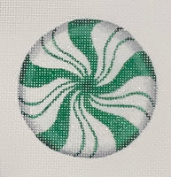 Sparkly Green Peppermint Ornament