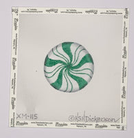 Sparkly Green Peppermint Ornament